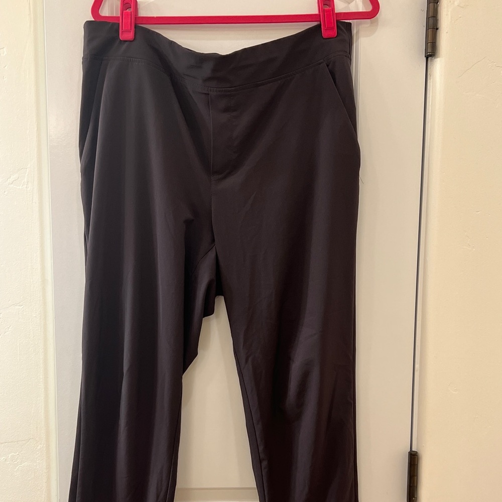 Athleta Ribbed Ankle (Brooklyn) Pant, Size 16, Charcoal
